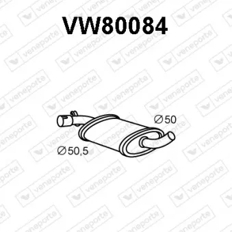 Silencieux central VENEPORTE VW80084