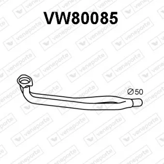 Tuyau d'échappement VENEPORTE VW80085