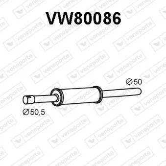 Silencieux avant VENEPORTE VW80086