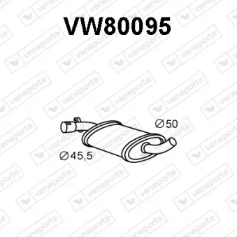 Silencieux central VENEPORTE VW80095