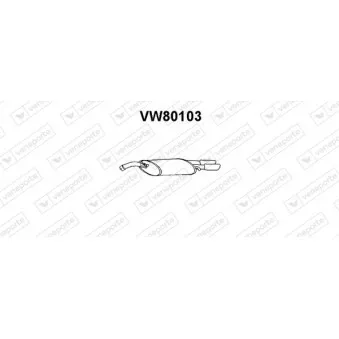 Silencieux arrière VENEPORTE VW80103