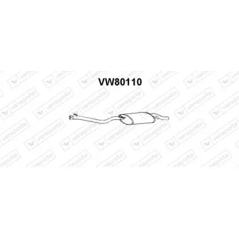 Silencieux arrière VENEPORTE VW80110