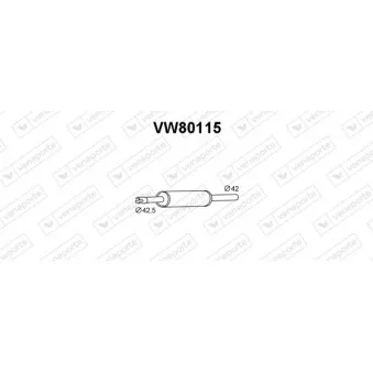 Silencieux central VENEPORTE VW80115