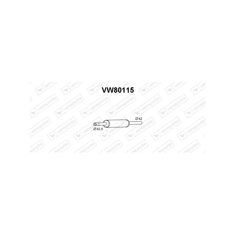 Silencieux central VENEPORTE VW80115