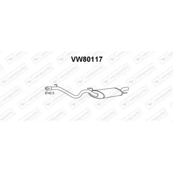 Silencieux arrière VENEPORTE VW80117