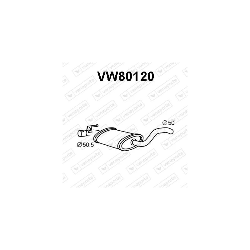Silencieux central VENEPORTE VW80120