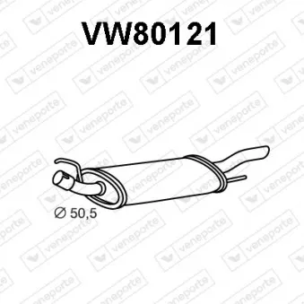 Silencieux arrière VENEPORTE VW80121