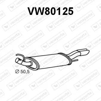 Silencieux arrière VENEPORTE VW80125