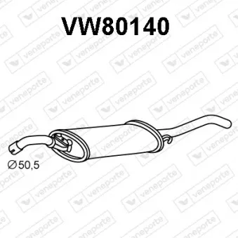Silencieux arrière VENEPORTE VW80140