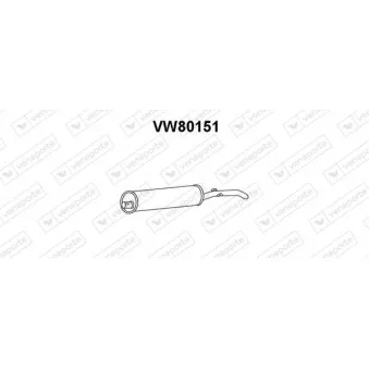 Silencieux arrière VENEPORTE VW80151