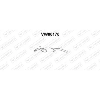 Silencieux arrière VENEPORTE VW80170