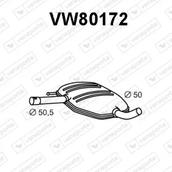 Silencieux central VENEPORTE VW80172