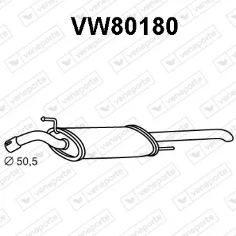 Silencieux arrière VENEPORTE VW80180