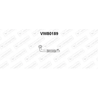 Tuyau d'échappement VENEPORTE VW80189