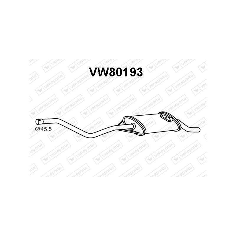 Silencieux arrière VENEPORTE VW80193