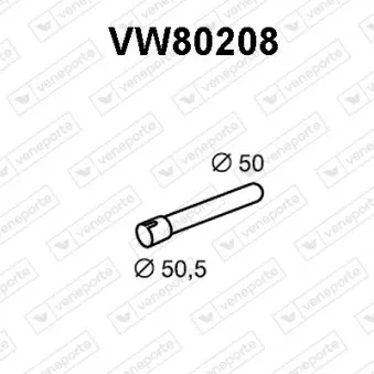 Tuyau d'échappement VENEPORTE VW80208