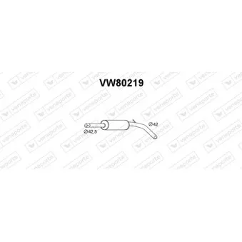 Silencieux central VENEPORTE VW80219