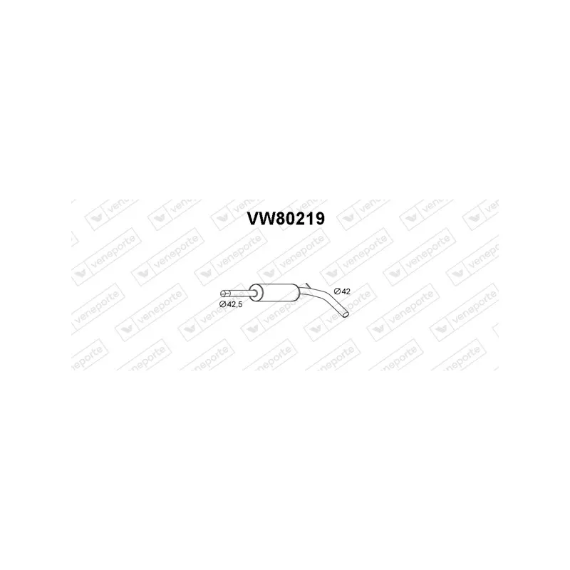 Silencieux central VENEPORTE VW80219