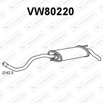 Silencieux arrière VENEPORTE VW80220