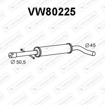Silencieux central VENEPORTE VW80225
