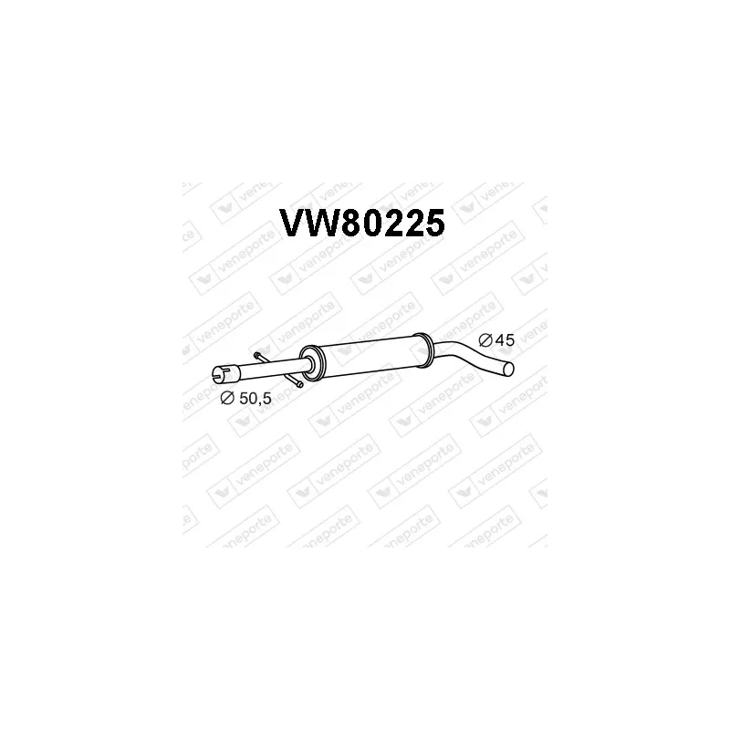 Silencieux central VENEPORTE VW80225