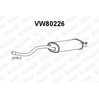 Silencieux arrière VENEPORTE VW80226