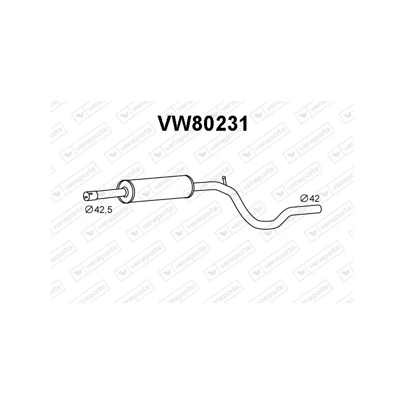 Silencieux central VENEPORTE VW80231