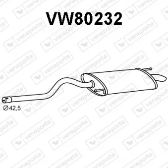Silencieux arrière VENEPORTE VW80232