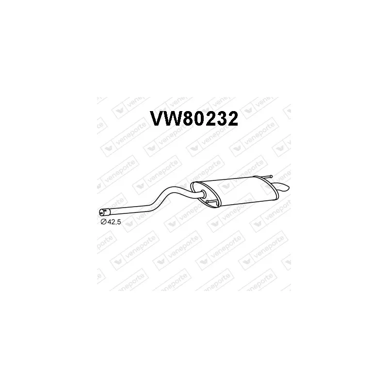 Silencieux arrière VENEPORTE VW80232