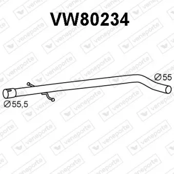 Tuyau d'échappement VENEPORTE VW80234