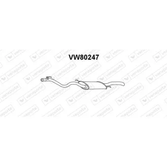 Silencieux arrière VENEPORTE VW80247