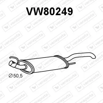 Silencieux arrière VENEPORTE VW80249