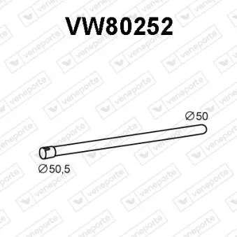 Tuyau d'échappement VENEPORTE VW80252