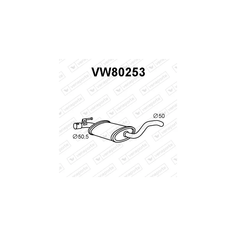 Silencieux avant VENEPORTE VW80253