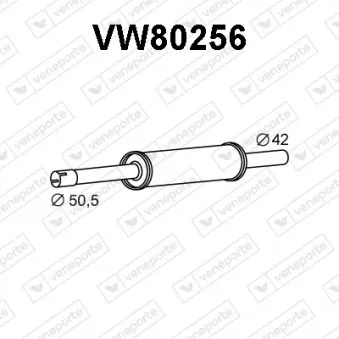 Silencieux central VENEPORTE VW80256