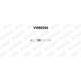 Tuyau d'échappement VENEPORTE VW80260