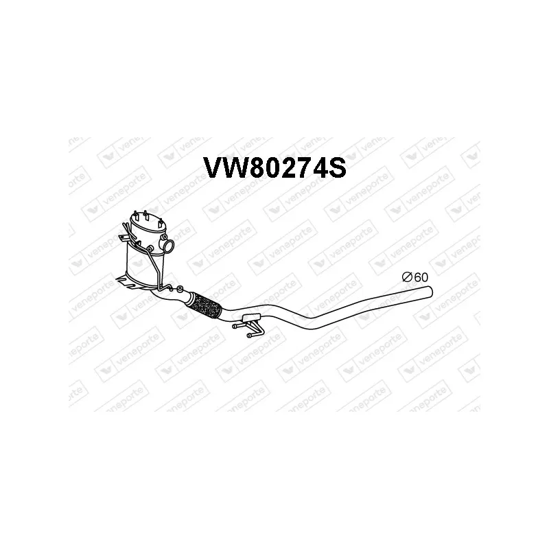 Filtre à particules / à suie, échappement VENEPORTE VW80274S