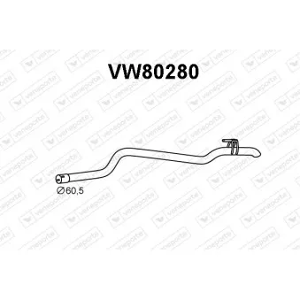Tuyau d'échappement VENEPORTE VW80280