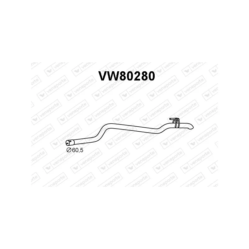 Tuyau d'échappement VENEPORTE VW80280