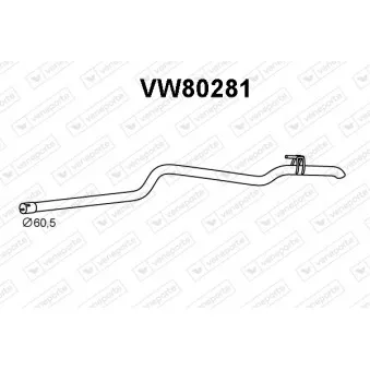 Tuyau d'échappement VENEPORTE VW80281