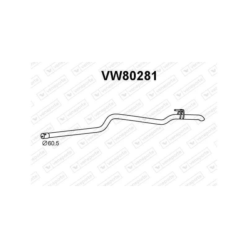 Tuyau d'échappement VENEPORTE VW80281