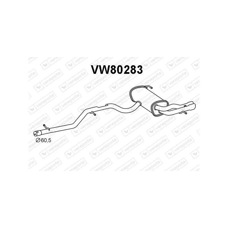 Silencieux arrière VENEPORTE VW80283