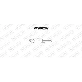 Silencieux arrière VENEPORTE VW80287