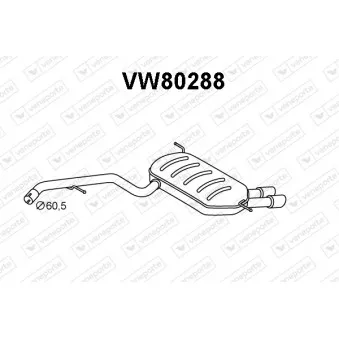 Silencieux arrière VENEPORTE VW80288