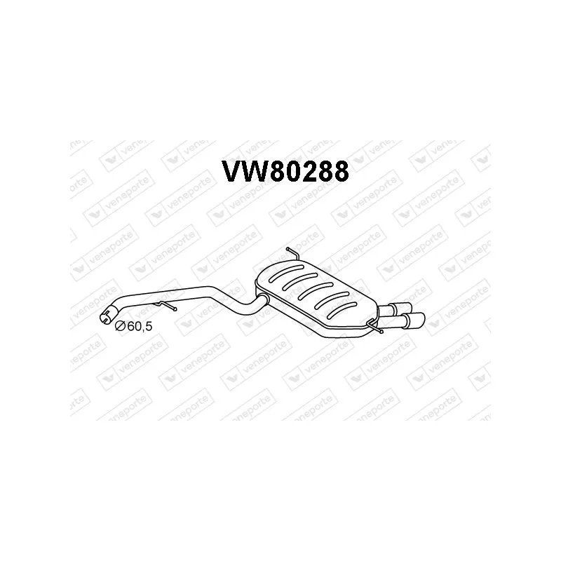 Silencieux arrière VENEPORTE VW80288