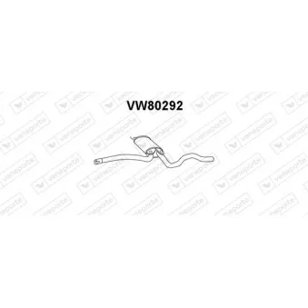 Silencieux avant VENEPORTE VW80292