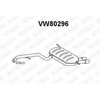 Silencieux arrière VENEPORTE VW80296