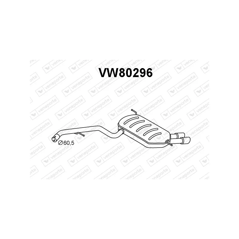 Silencieux arrière VENEPORTE VW80296