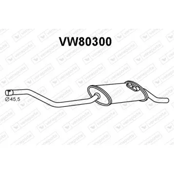 Silencieux arrière VENEPORTE VW80300