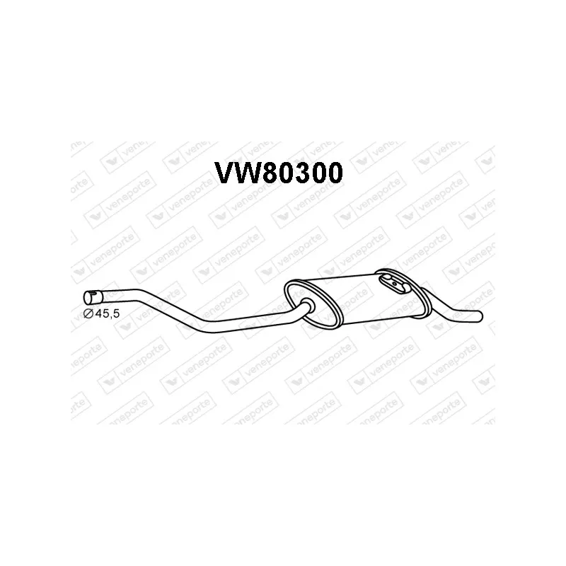 Silencieux arrière VENEPORTE VW80300